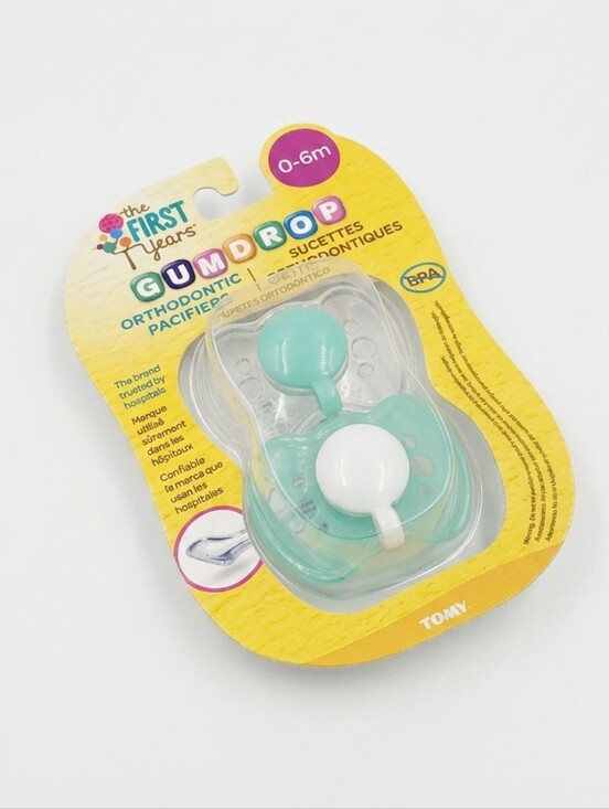 The First Years Other - The First Years GumDrop Orthodontic Pacifier Set - Teal/White 0-6 M